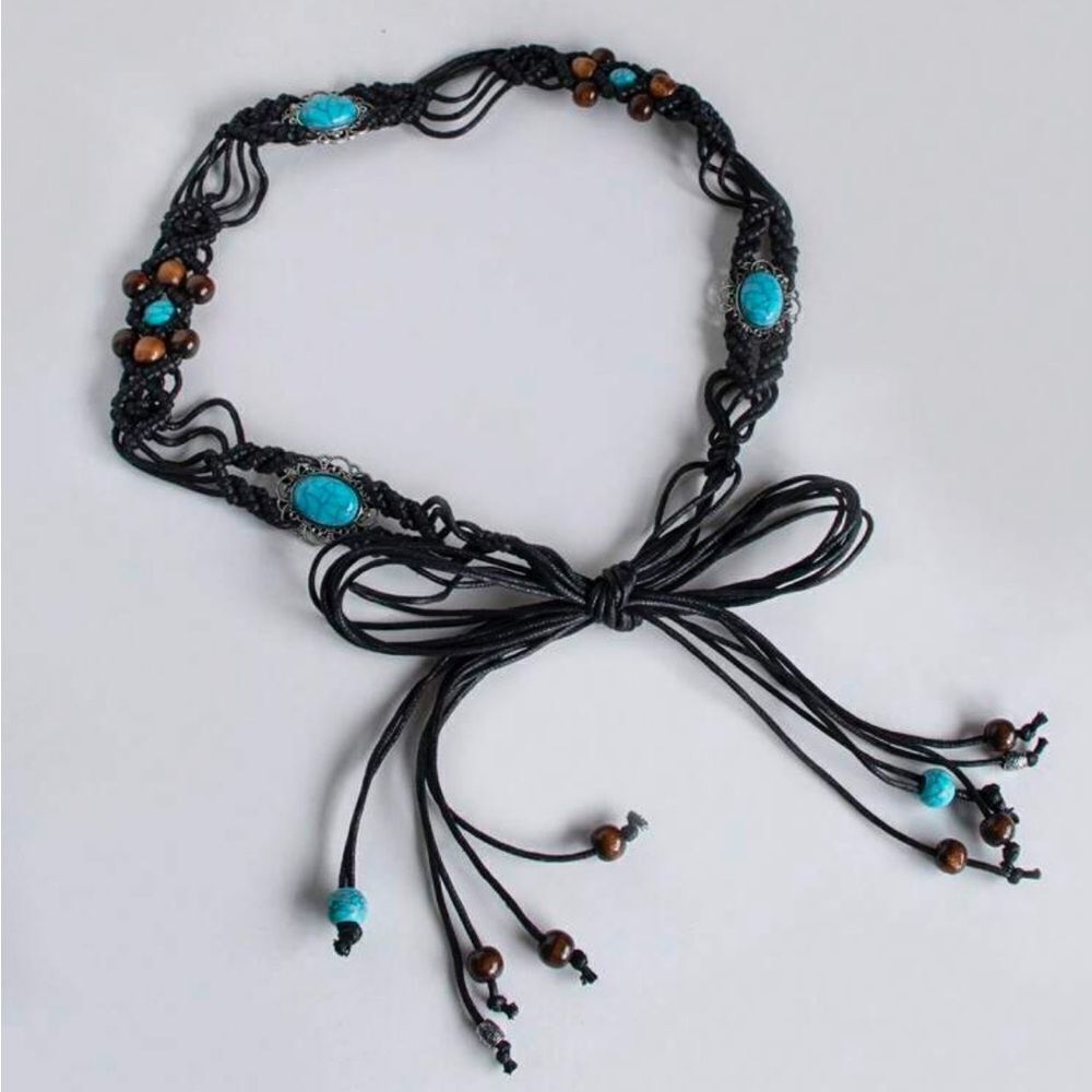 Beaded stone Belt #1807